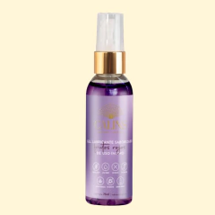 Gel íntimo comestible sabor frutos rojos de 75 ml en botella con spray.