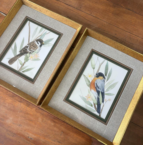 Dupla de Quadros: Pássaros 05 - comprar online