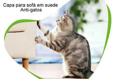 Capa Sofá Retrátil Material Suede Anti Gato - loja online