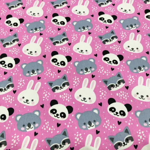 GABARDINA PANDA Y CONEJO FUCSIA