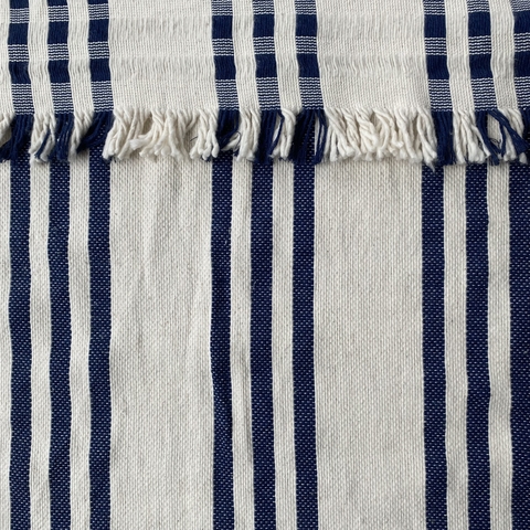 MANTA RAYADO TRIPLE AZUL (1,50 ANCHO)