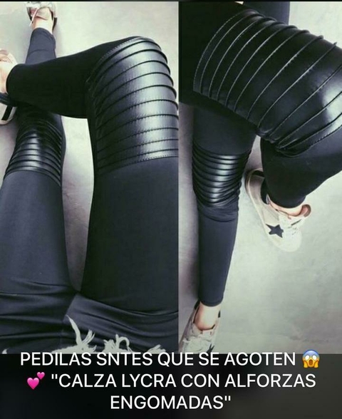 Calza de lycra con alforzas en rodillas