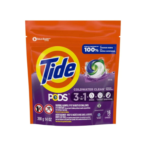 Detergente en Pastillas Tide Pods 3 en 1 para la Ropa x16 cápsulas