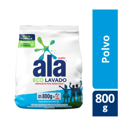 Detergente en Polvo Ala Matic 800gr