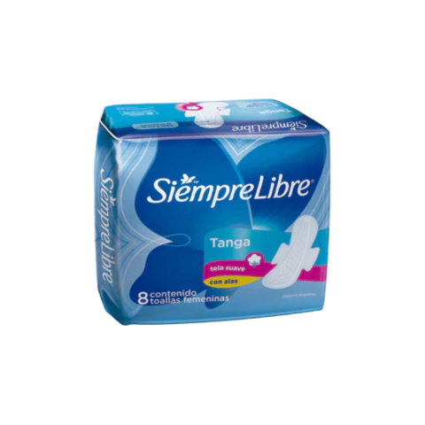 Toalla Femenina Siempre Libre Tanga Con Alas x 8uni
