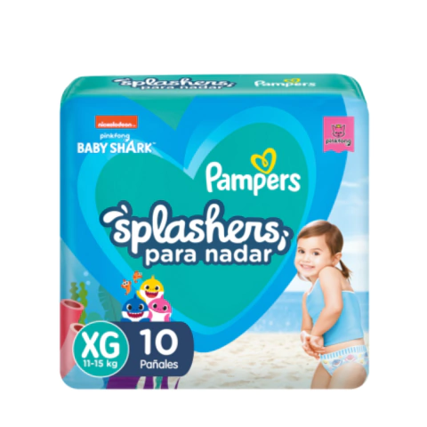 Pañal para el Agua Pampers Splashers Extra Grande x10 unidades