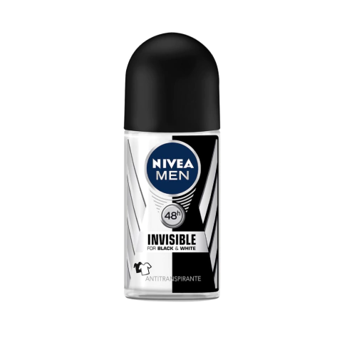 Antitranspirante Roll On Nivea Black y White Invisible Men x 50ml