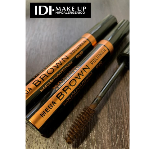 Mascara de Pestañas Idi Make Up Mega Brown Volumen x 10gr