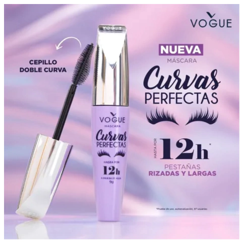 Mascara de Pestañas Vogue Curvas Perfectas A Prueba de Agua x 9gr