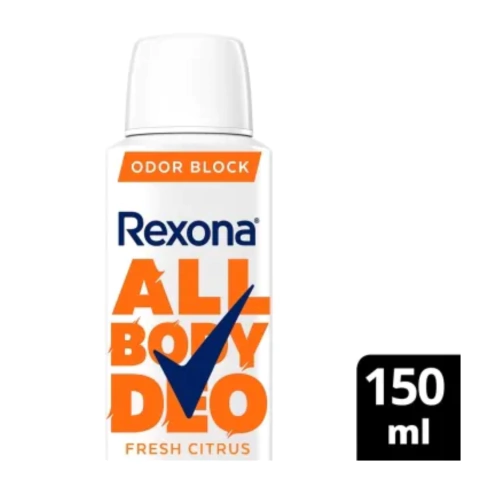 Desodorante en Aerosol Rexona All Body Deo Fresh Citrus x 150ml