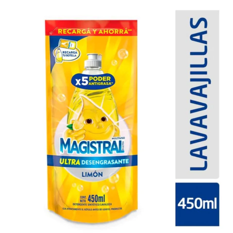 Detergente Lavavajillas Magistral Ultra Limón Doy Pack x 450ml - comprar online