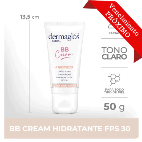 BB Cream Dermaglos Con Color Tono Claro x 50gr - comprar online