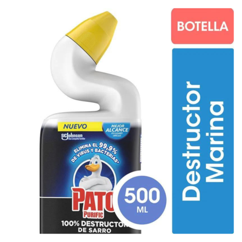 Limpiador de Inodoros Destructor de Sarro Pato Purific Marina x 500ml