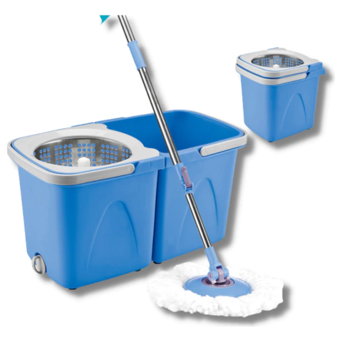 Balde Centrífugo Cleanhous Split Mop + 2 mopas