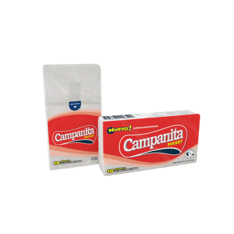 Pañuelos Campanita Pocket's x 10 unidades