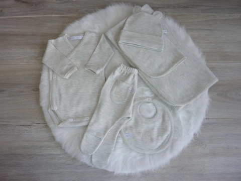 Ajuar Corazón melange crudo - ULTIMOS EN STOCK!