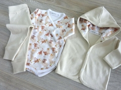 Ajuar Puro Amor "Macacos" arena ULTIMOS EN STOCK!