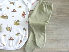 Ajuar capullitos "Ranas" malva - tienda online
