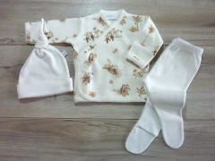 Ajuar básico estampado tucanes crudo - comprar online