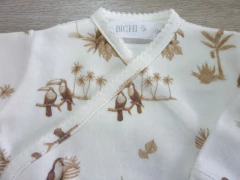 Ajuar básico estampado tucanes crudo - Bichi