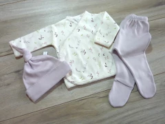 Ajuar básico estampado ramitas lila en internet