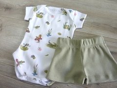Body manga corta + short Ranas en internet