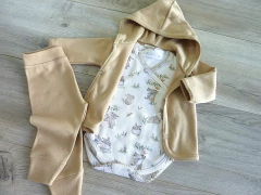 Ajuar Puro Amor "Conejos" dulce de leche - comprar online