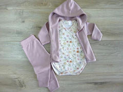 Ajuar Puro Amor "flores del campo" lavanda en internet