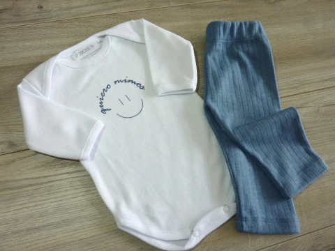 Body + pantalón quiero mimos azul - comprar online