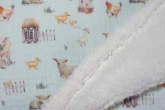 Manta de gasa estampada con corderito en internet