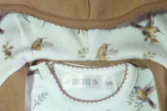 Ajuar dulce Arrullo colibries nougat - Bichi