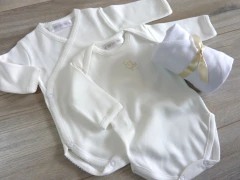 Pack de bodies m/larga blanco