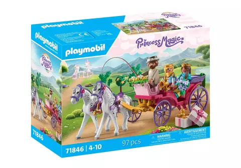 Paseo en Carruaje del Principe y la Princesa con 2 Caballos y Figuras +97Pcs - comprar online
