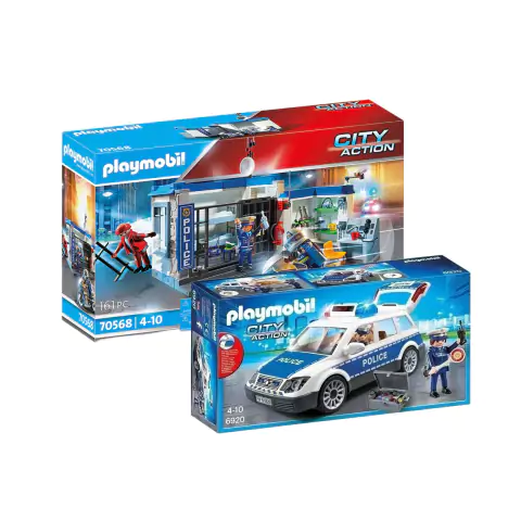 Combo Set Escape de la prisión y Coche de Policías