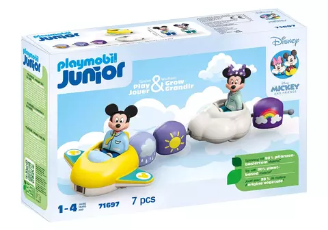 Playmobil Junior & Disney - Mickey y Minnie en el tren de nubes
