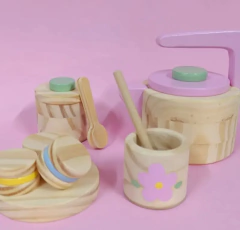 SET DE MATE DE MADERA CON ALFAJORES - tienda online