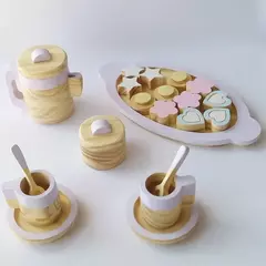 SET DE TÉ DE MADERA