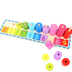 ÁBACO LINEAL CON ENCASTRE + NÚMEROS