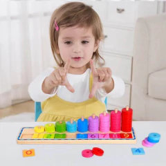 ÁBACO LINEAL CON ENCASTRE + NÚMEROS - Tienda de Cositas