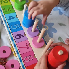 Imagen de ÁBACO LINEAL CON ENCASTRE + NÚMEROS