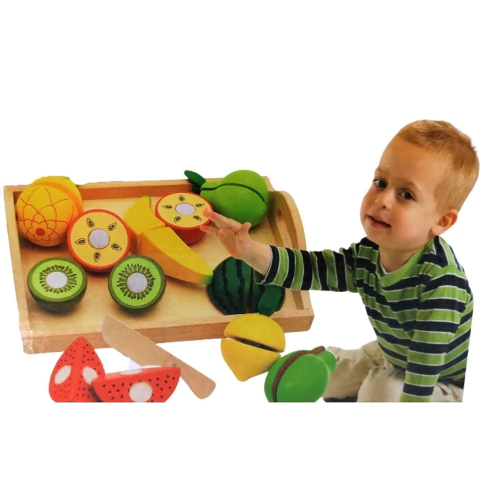 FRUTAS Y VERDURAS PARA CORTAR + BANDEJITA - comprar online