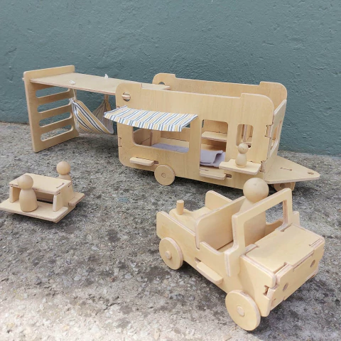 Casa Rodante + Camioneta encastrable PARA ARMAR