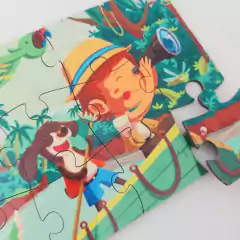 ROMPECABEZAS CON CARTUCHERA safari niño - comprar online