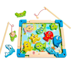 JUEGO DE PESCA CON IMÁN Y ENHEBRAR