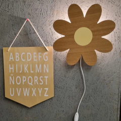 LAMPARA MARGARITA MADERA - comprar online