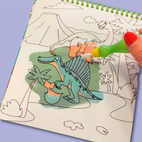LIBRO PARA COLOREAR AGUA (DINOSAURIO) - comprar online