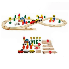 PISTA DE MADERA con trenes imantados (48 Piezas) en internet