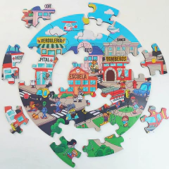 ROMPECABEZAS CIRCULAR DOBLE Ciudad en internet