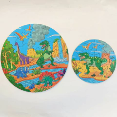 ROMPECABEZAS CIRCULAR DOBLE Dinosaurios - Tienda de Cositas