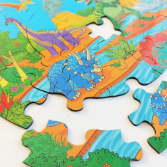 Imagen de ROMPECABEZAS CIRCULAR DOBLE Dinosaurios